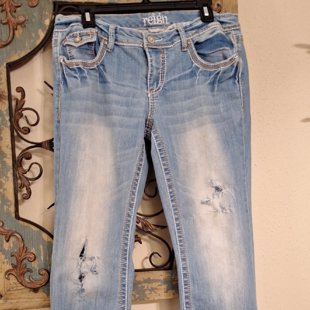 Reign Women's Light Blue Boot Cut Jeans. Excellent Condition NWOT Size 13 - Picture 5 of 14